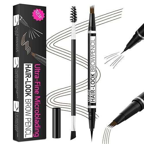 MAVENI 2-in-1 Eye Brow Pencils for Women,Waterproof Eyebrow Pen with 4 Tip Microblading Eyebrow Pencil and 0.01mm Ultra-Precise Eyeliner,Create… Beauty & Personal Care MAVENI