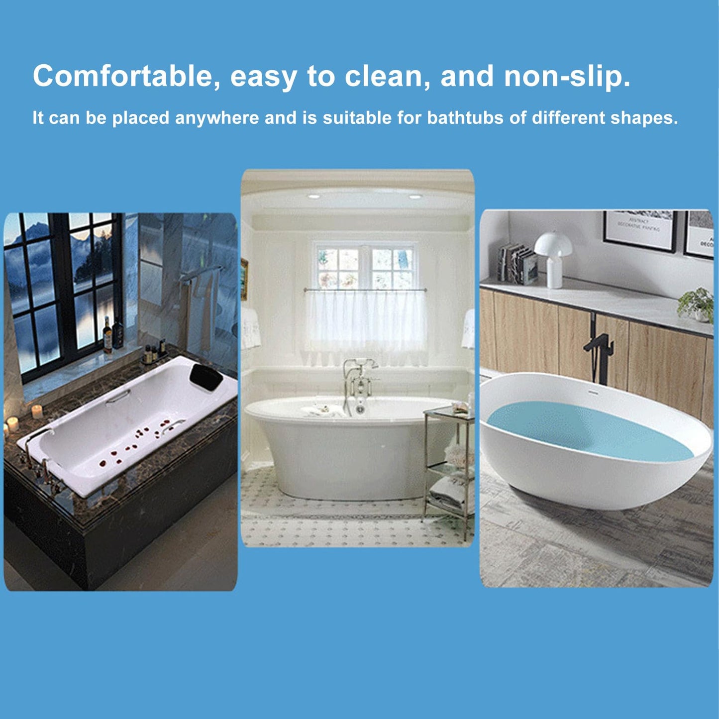 Ejoyous Full Body Bath Pillow, Spa Bathtub Pillow with Anti Slip Suction Cups, Luxury Bath Cushion Mat for Tub, White, Polyester, Neck/Back Support Beauty and Personal Care Ejoyous