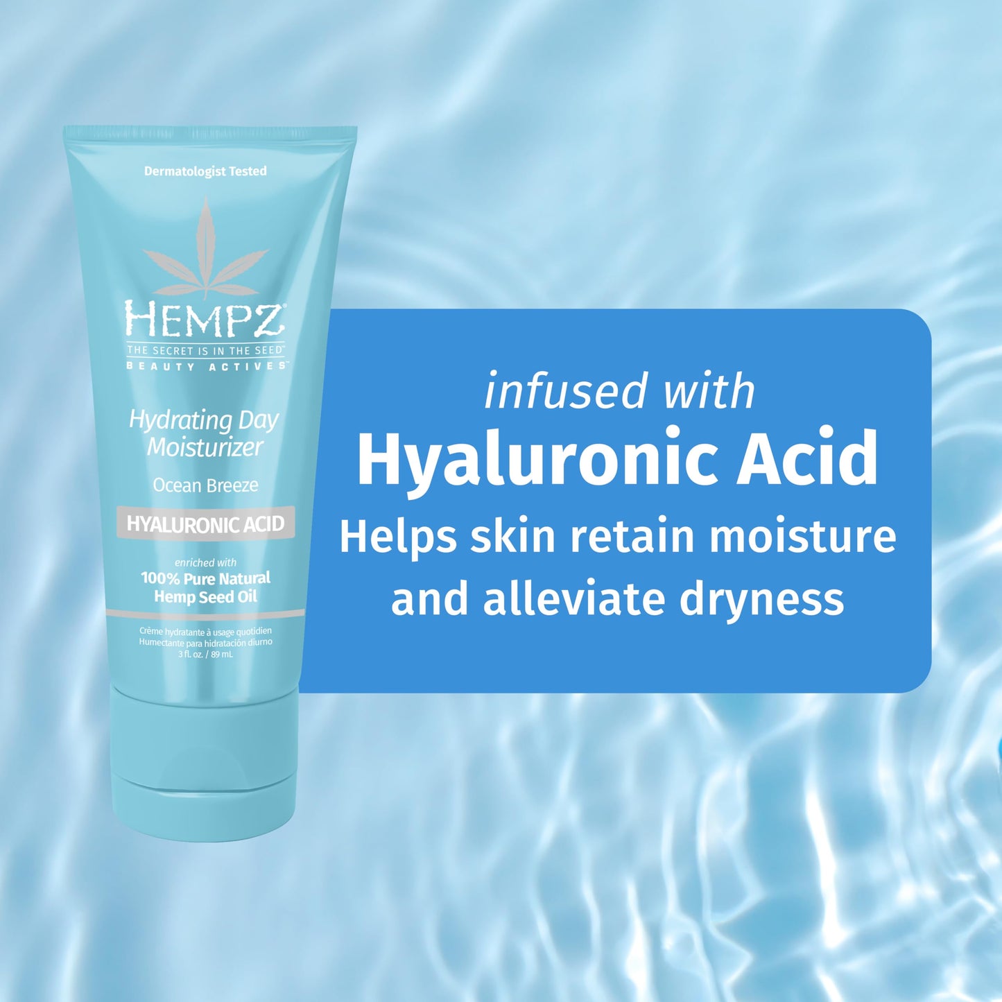 Hempz Ocean Breeze Hydrating Daily Moisturizer - Hydrating Day Cream Rich with Minerals, Vitamin C, & Hempseed Oil to Hydrate & Repair Extremely Dry Beauty & Personal Care Hempz