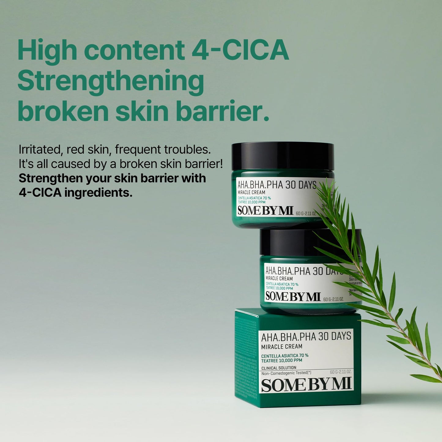 SOME BY MI AHA BHA PHA 30 Days Miracle Cream - 2.02oz, 60ml - Mild Exfoliating Salicylic Acid & Centella Face Moisturizer for All Skin Types - Daily Beauty & Personal Care SOME BY MI