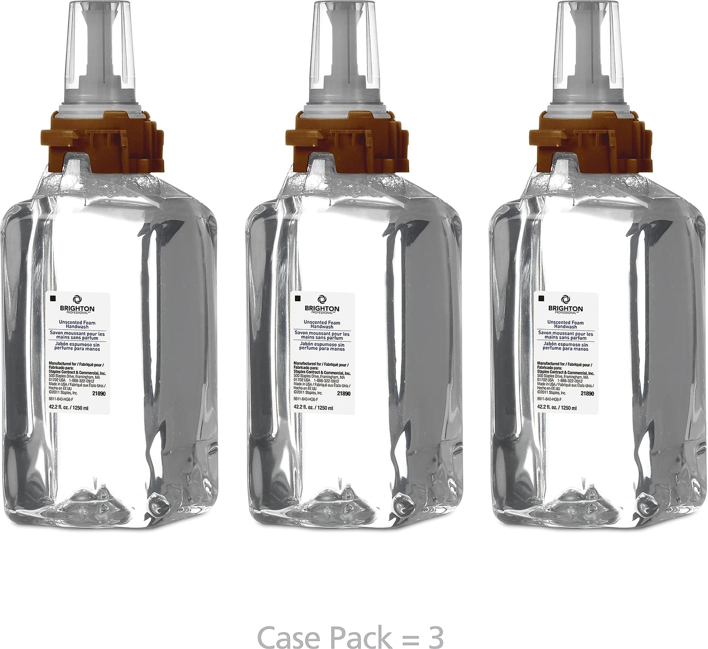 Coastwide Professional Foaming Hand Soap Refill for ADX 12 Dispenser, 1250 mL., 3/Carton Beauty & Personal Care BRIGHTON PROFESSIONAL
