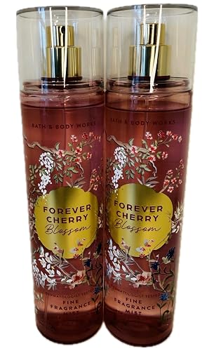 Bath & Body Works Fine Fragrance Mist Forever Cherry Blossom 2 Pack - Soft Floral Body Spray Beauty & Personal Care Bath & Body Works