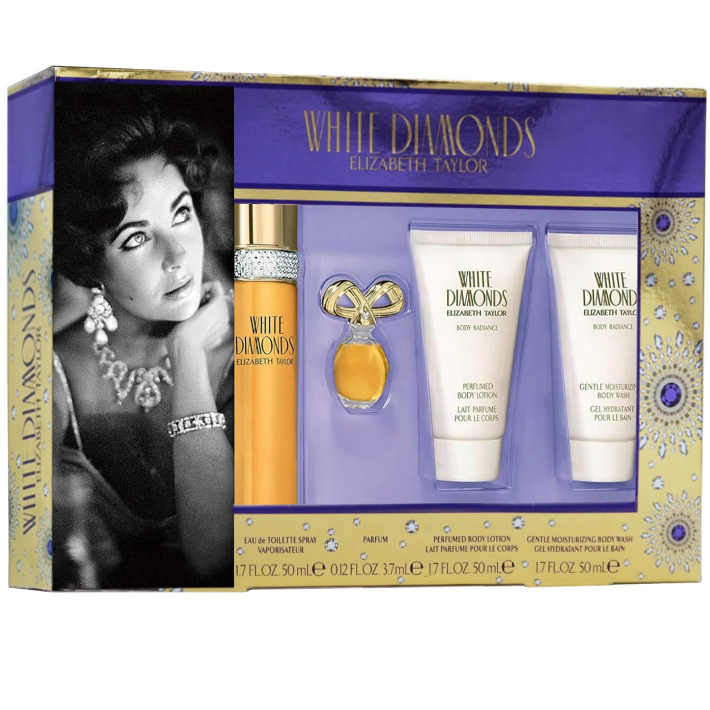 Elizabeth Taylor White Diamonds Perfume for Women EDT 4 Piece Gift Set 1.7 Ounce Beauty & Personal Care Elizabeth Taylor