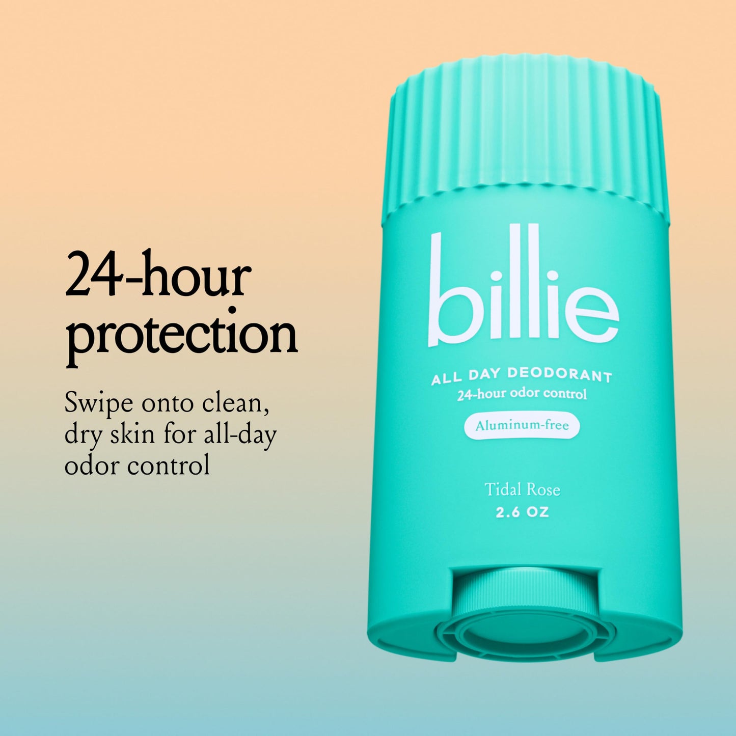 Billie All Day Deodorant, 24-hour Odor Protection, Aluminum-Free, Tidal Rose, 2.6oz Beauty and Personal Care Billie