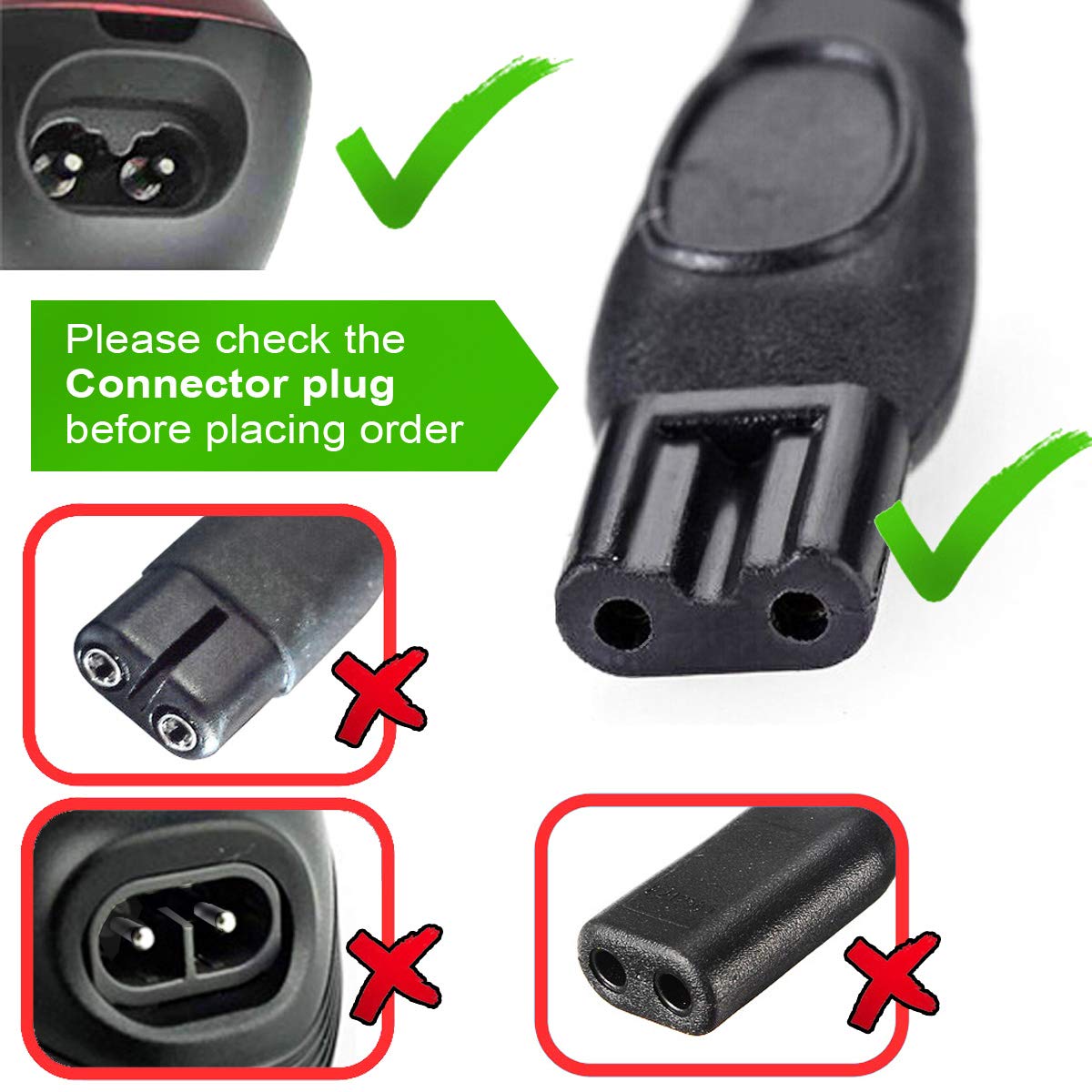 T POWER 15V Charger for Philips One Blade QP2630 QP6510 QP6520 Norelco QG3200 QG3320 QG3300 Series All-in-One 7900 Philips Shaver QT4070 QG3380 QG3360 Beauty and Personal Care T POWER