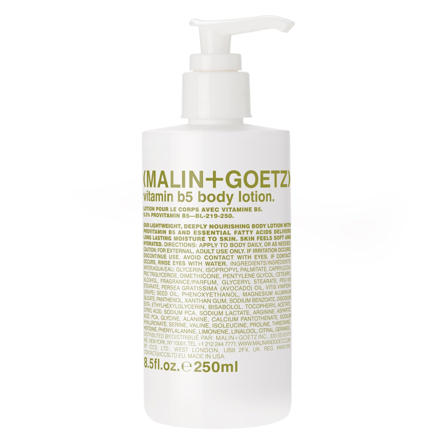 MALIN+GOETZ Vitamin B5 Body Lotion, Lightweight Daily Moisturizer with Avocado & Grapeseed Oils, Hydrating, Nourishing, Long-Lasting & Bergamot Beauty & Personal Care MALIN+GOETZ