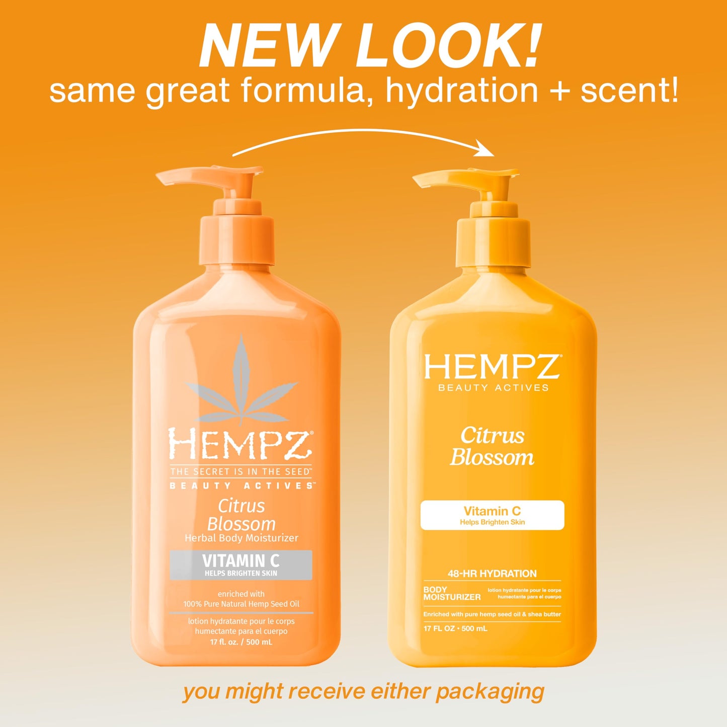 Hempz Body Lotion - Citrus Blossom Limited Edition Daily Moisturizing Cream with Vitamin C, Shea Butter, Aloe, Orange Extract, Hemp Seed Oil Body Beauty & Personal Care Hempz