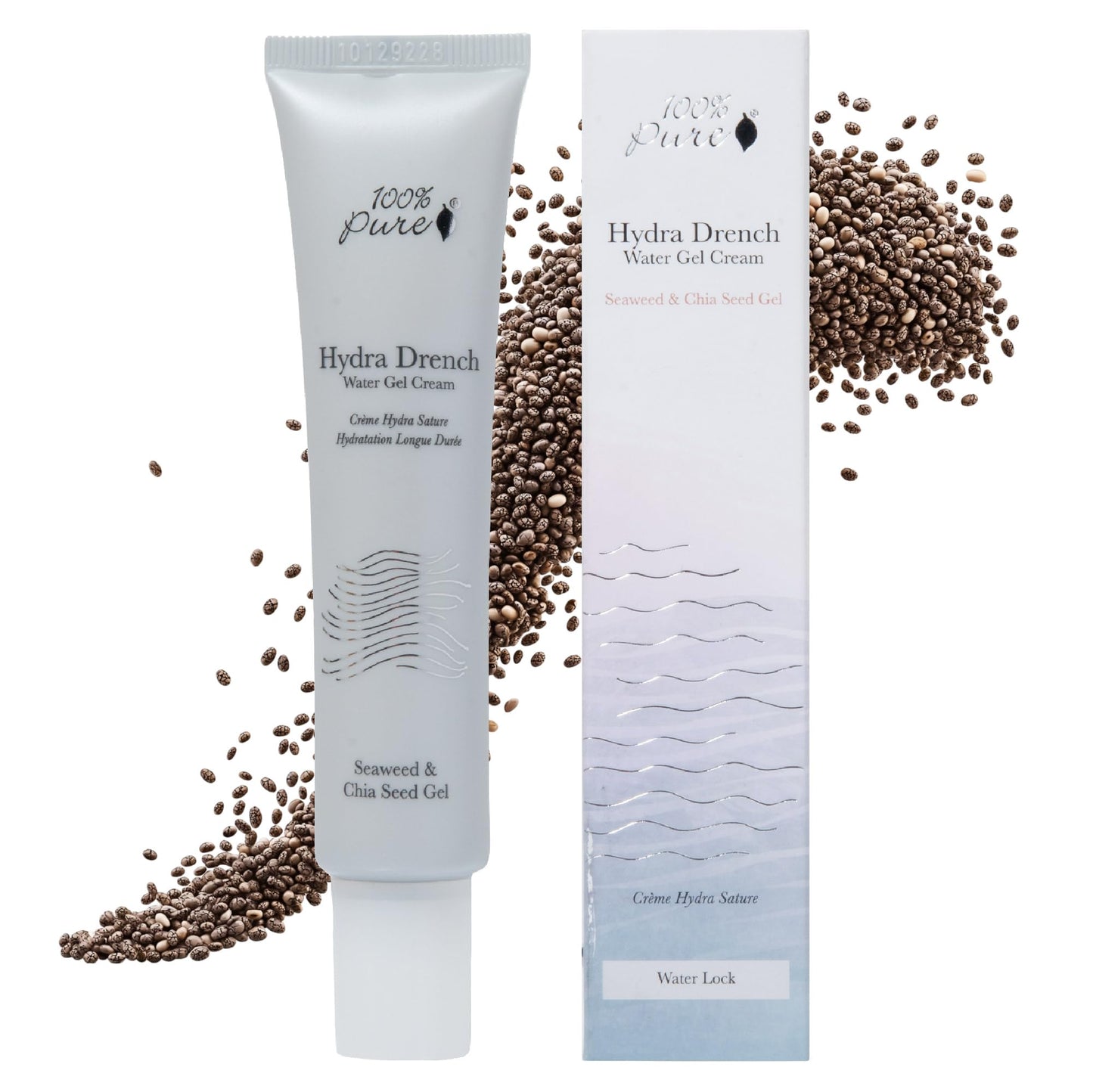 100% PURE Hydra Drench Cream, Daily Face Moisturizer with Hyaluronic Acid, Rose Water, Skin Care for All Skin Types, Natural Face Cream - 1.4 Fl Oz Beauty & Personal Care 100% PURE