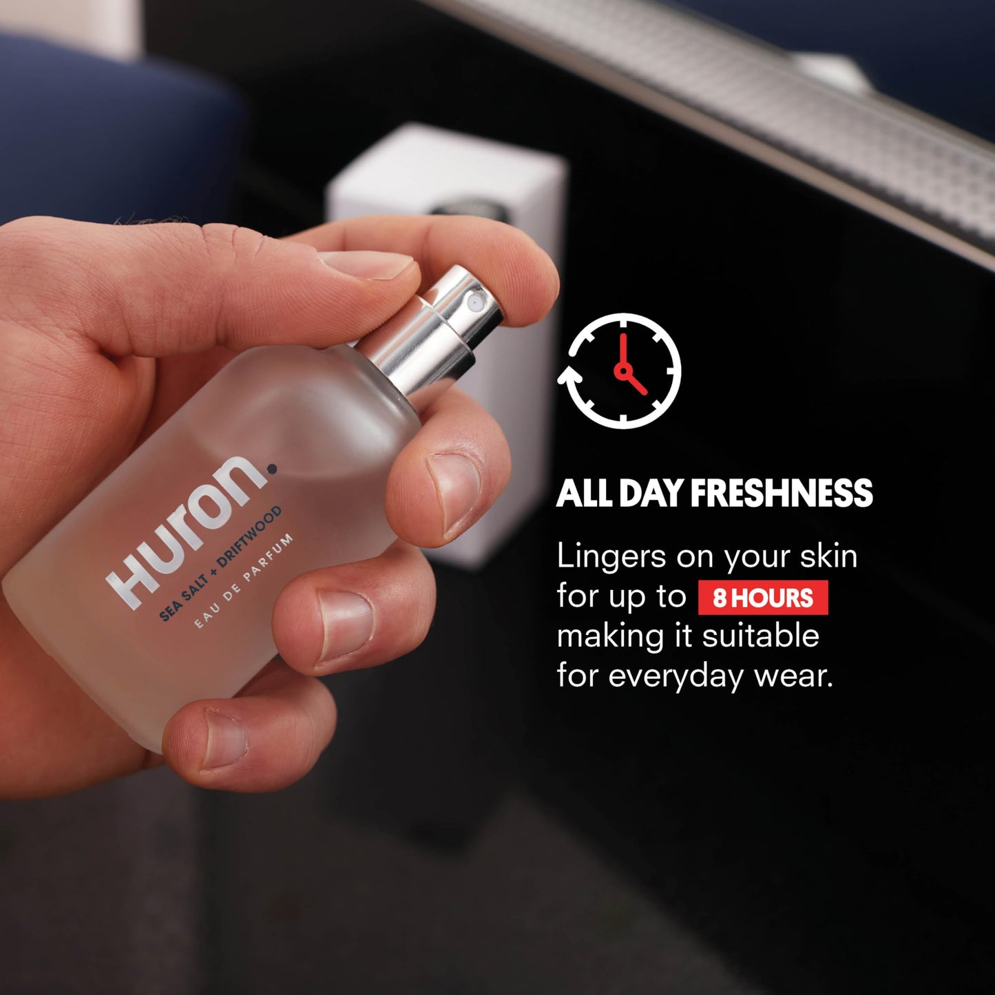Huron Men’s Cologne - Eau de Parfum for Everyday Wear - Clean, Aromatic Notes of Mandarin, Cardamom, Blue Sage, Lavender & Ocean Beauty & Personal Care Huron