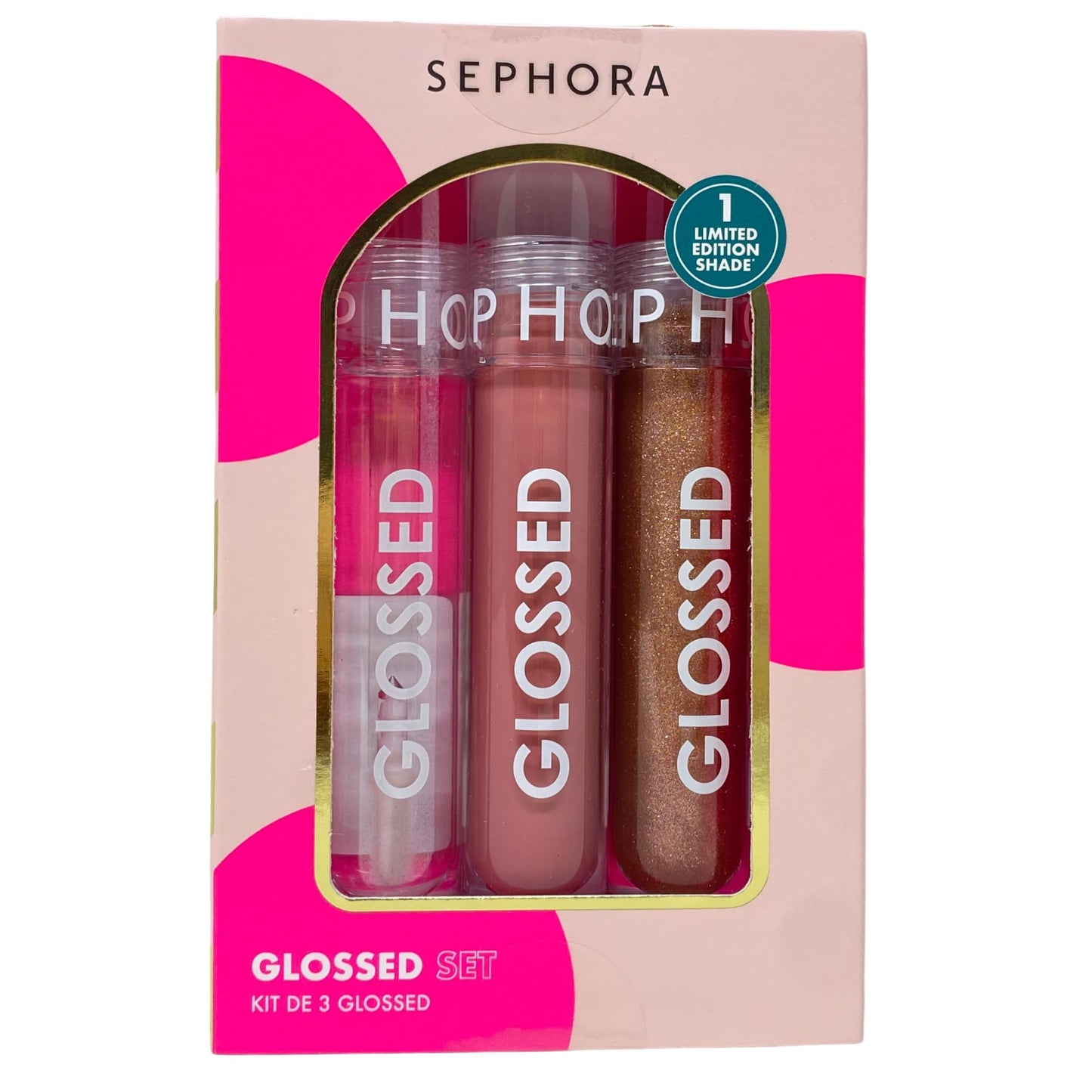 SEPHORA Collection Glossed Lip Gloss Trio Gift Set - 3 x 5 mL Glossed Lip Gloss in 01 Boss, 100 Busy and165 Iconic. Beauty & Personal Care SEPHORA