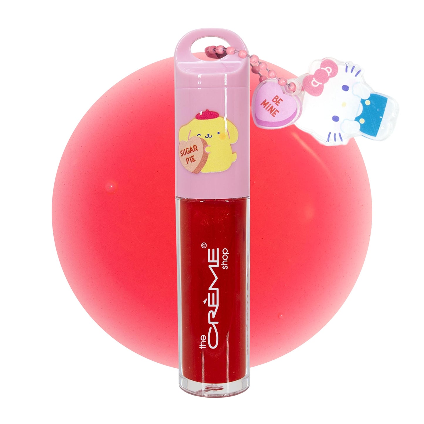 The Crème Shop x Hello Kitty & Friends x Sweethearts Tinted Lip Oil with Jojoba Oil for Lasting Hydration, Lip Oil on Keychain with Hello Kitty Charm Beauty & Personal Care The Crème Shop