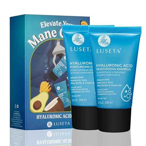 Luseta Hyaluronic Acid Moisturizing Shampoo & Conditioner Set for Dry and Damaged Hair, Sulfate Free Shampoo and Conditioner for Women Infused Beauty & Personal Care L LUSETA
