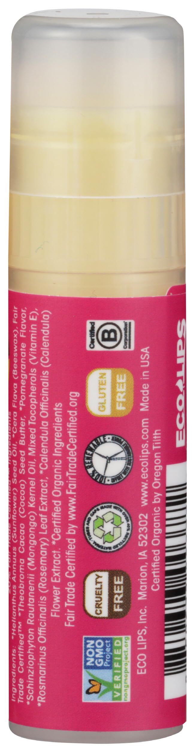 Eco Lips, Lip Balm Mongo Kiss Pomegranate, 0.25 Ounce Beauty & Personal Care Eco Lips