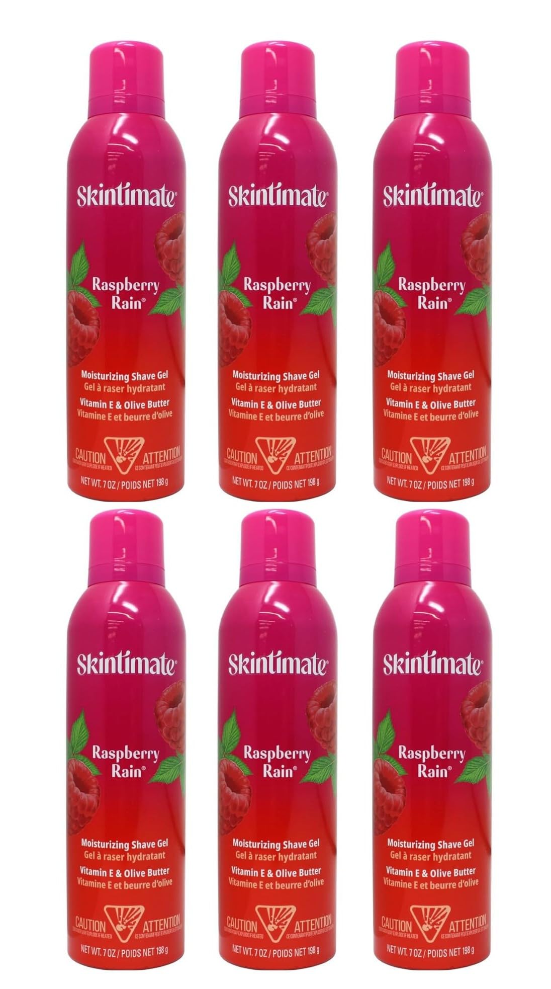 Skintimate Shave Gel Moist Raspberry 7 Ounce (207ml) (Pack of 6) Beauty and Personal Care Skintimate