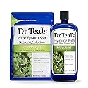 Dr Teal's Epsom Salt Soaking Solution and Foaming Bath with Pure Epsom Salt, Eucalyptus 3 Pound Bags, and 34 Ounce Bottle Beauty & Personal Care Dr Teal's