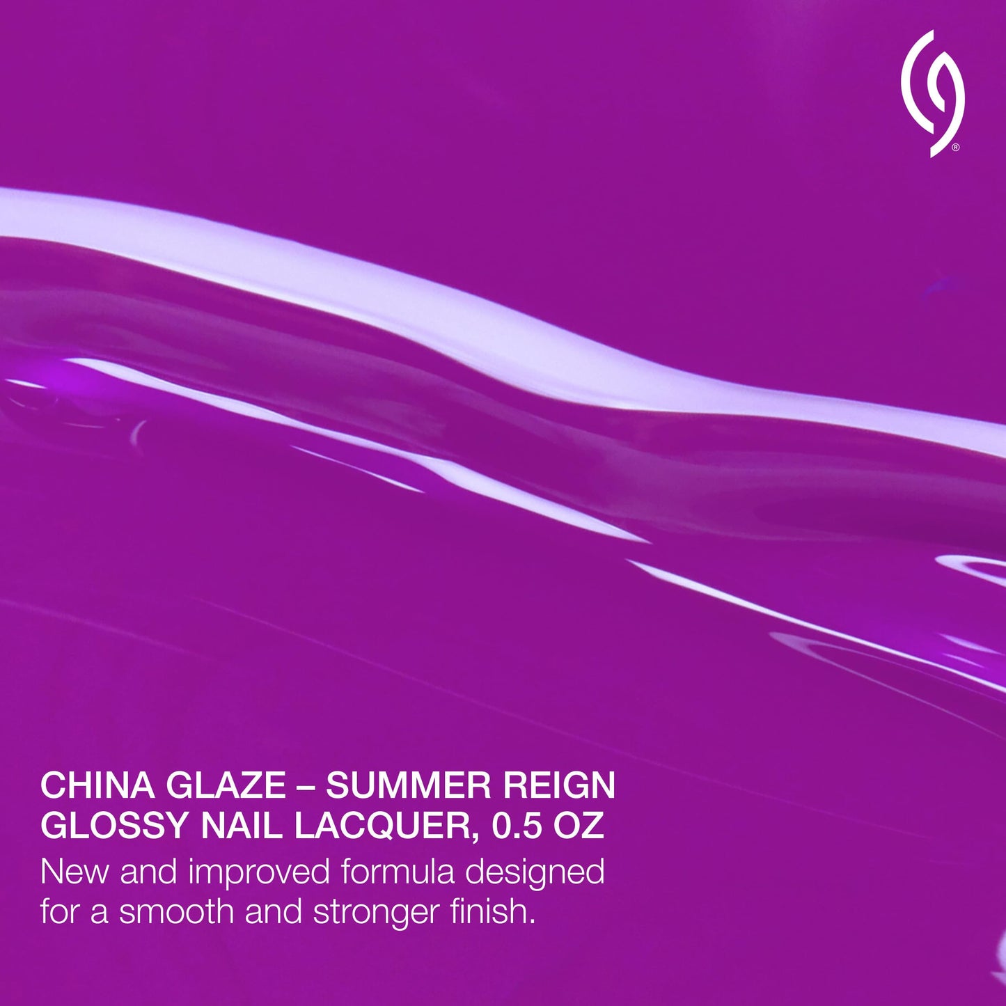 China Glaze CG Nail Lacquer Summer Reign - Vivid Purple Nail Polish, Quick Dry, Chip Resistant, Shimmer Glossy for Salon & DIY Manicure, 0.5 fl oz Beauty and Personal Care China Glaze