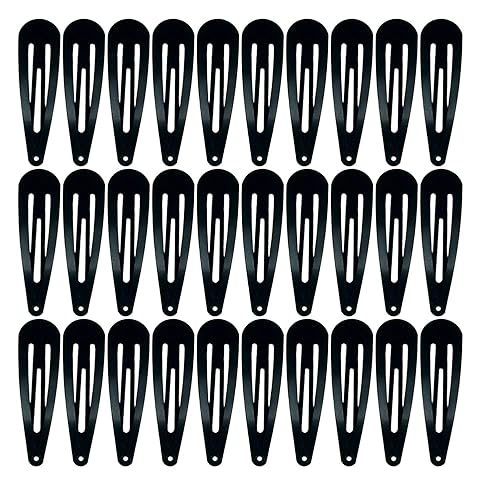 30,60 Pack Black 2 Inch Women Metal Snap Hair Clips Accessories No Slip Hair Barrettes Girls Women Hair Accessories (Black 30PCS) Beauty & Personal Care Splendorflying