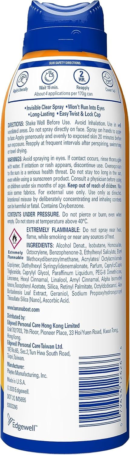Banana Boat Continuous Spf#50 + Spray Sport 6 Ounce (Powerstay) (177ml) (3 Pack) Beauty & Personal Care Banana Boat