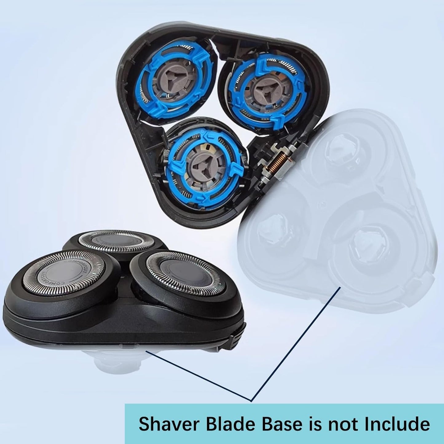 SH50 Replacement Shaving Head Compatible with Philips Series 5000 Razor Head, Only Fits for Round Shell Half Cutter-Head Models S5370/84, S5370/81 Beauty and Personal Care Gleway