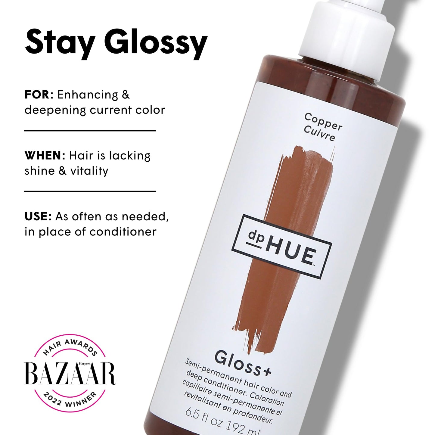 dpHUE Gloss+, Copper - Boosts Fading & Faded Hair Color - 8-12 Applications per Bottle - Lasts Up to 8 Washes Beauty & Personal Care dpHUE