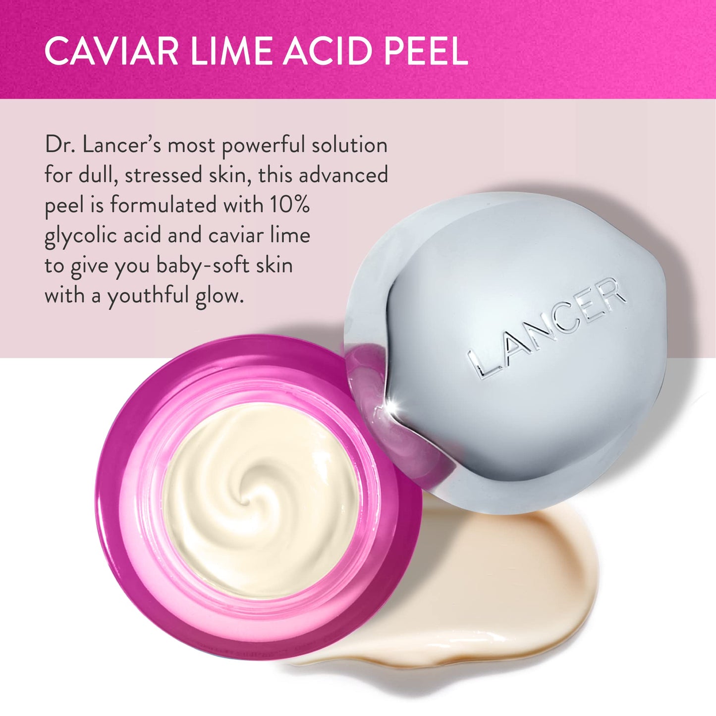 Lancer Skincare | Caviar Lime Acid & Retinol Peel | Glycolic Acid Chemical Peel for Face | Chemical Exfoliant for Dark Spots & Dead Skin Remover | 1.7 Beauty & Personal Care Lancer