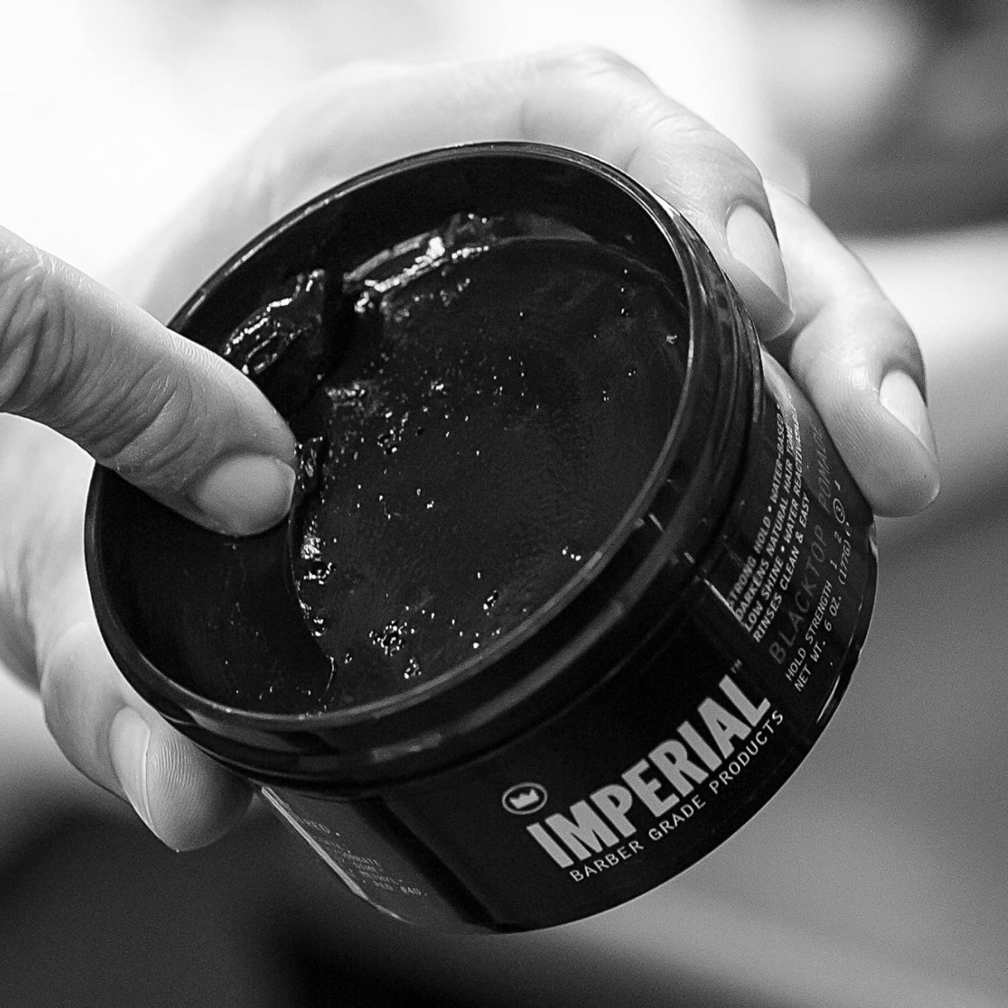 Imperial Barber Grade Products | Blacktop Pomade, 2 oz | TSA Approved | Travel Sized | Medium-Strong Hold | Low Shine | Water-Based | Easy to Wash Out Beauty & Personal Care Imperial Barber Grade Products