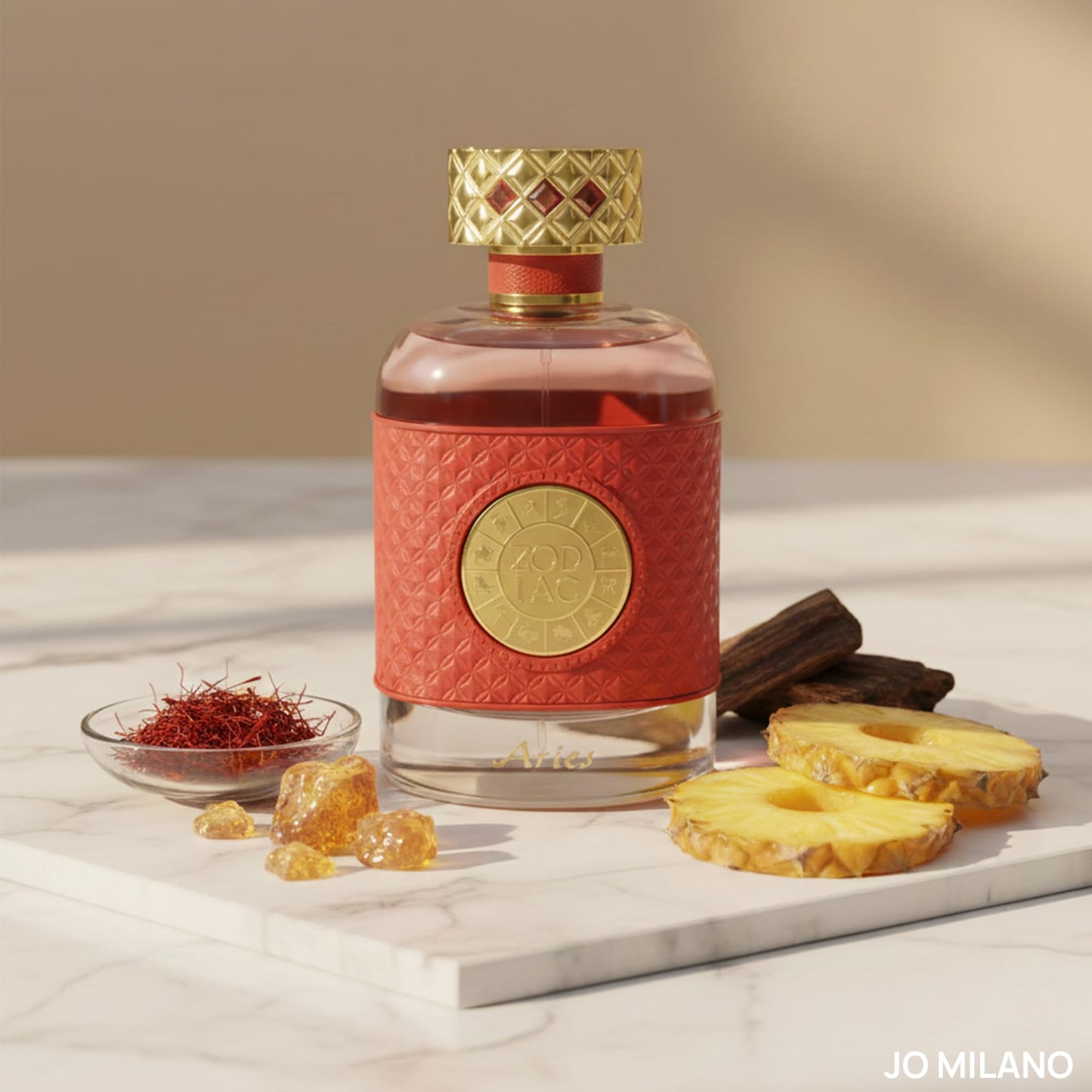 Jo Milano Zodiac Aries Eau De Parfum Spray | 3.4 oz (100ml) | Sweet, Oud, Amber, Saffron, Smoky Scent | Long Lasting Fragrance for Women Beauty & Personal Care Jo Milano