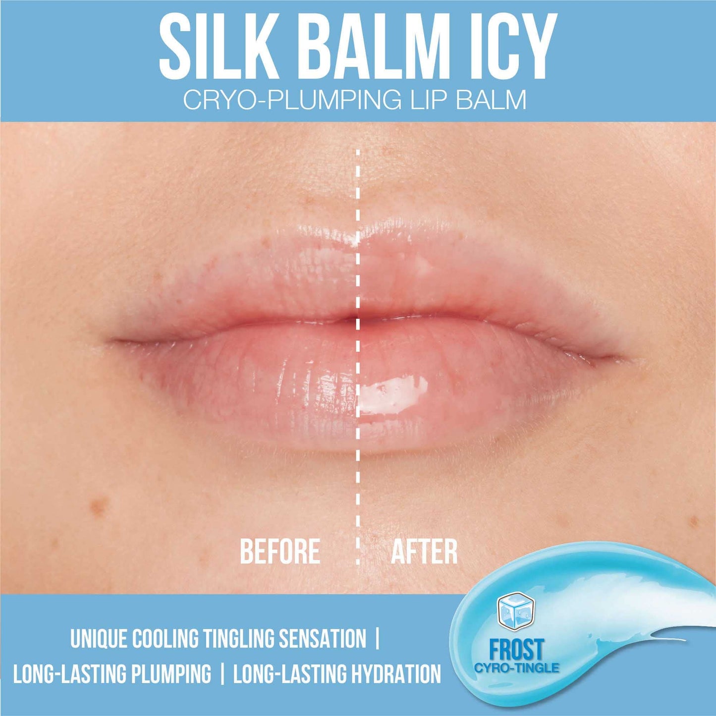 HUDA BEAUTY Silk Balm Icy Cryo-Plumping Lip Balm Frost Beauty and Personal Care Huda