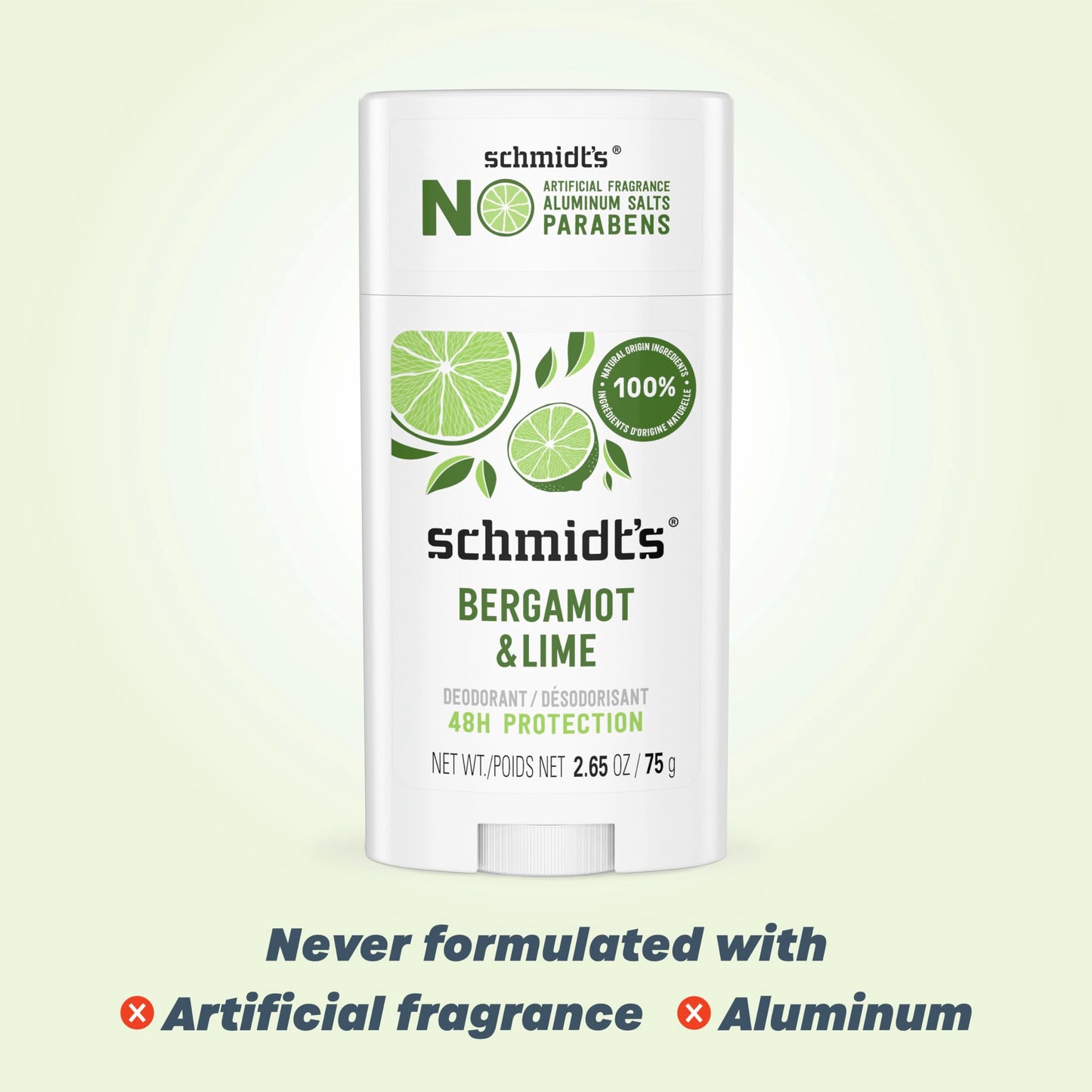 Schmidt's Aluminum-Free Vegan Deodorant Bergamot & Lime 4 Count for Women and Men, with 24 Hour Odor Protection, Natural Ingredients, Cruelty-Free Beauty & Personal Care Schmidt's