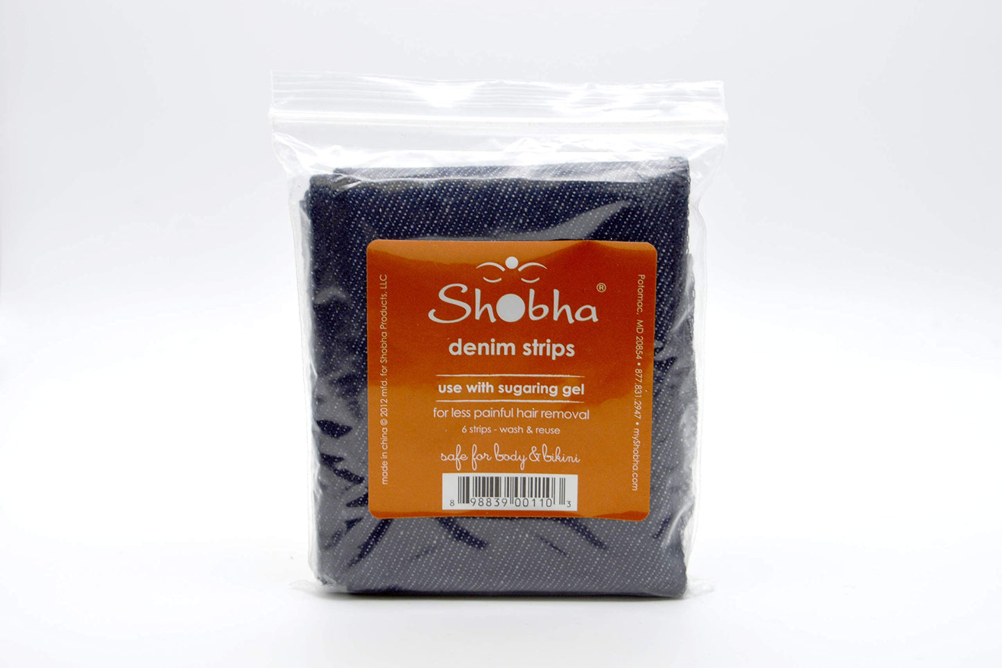 Shobha Sugaring Kit - Professional Salon Formula Hair Removal Kit - Sugaring Wax, Denim Strips, Pre-Waxing Powder & Plastic Reusable Spatulas - Gentle Beauty and Personal Care Shobha