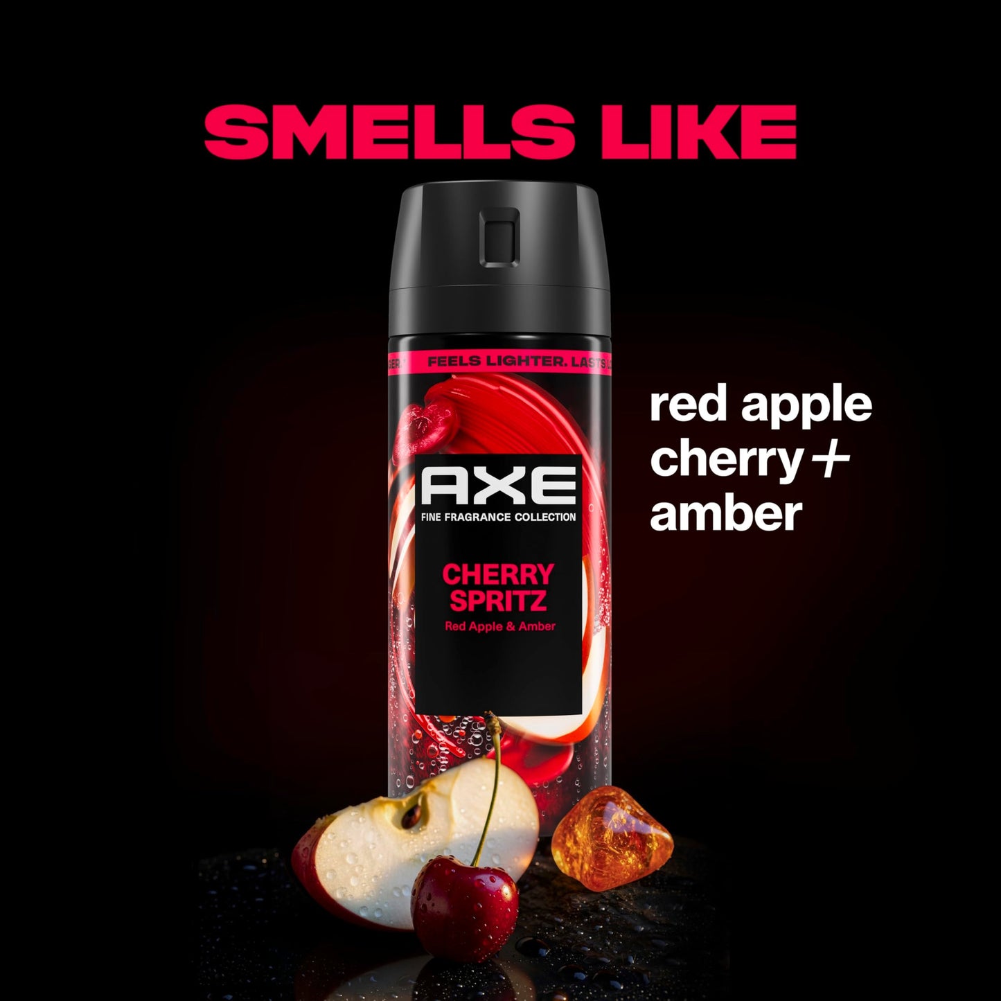 AXE Fine Fragrance Collection Body Spray Cherry Spritz 72 Hour Freshness Aluminum Free 2.9 oz Beauty and Personal Care AXE