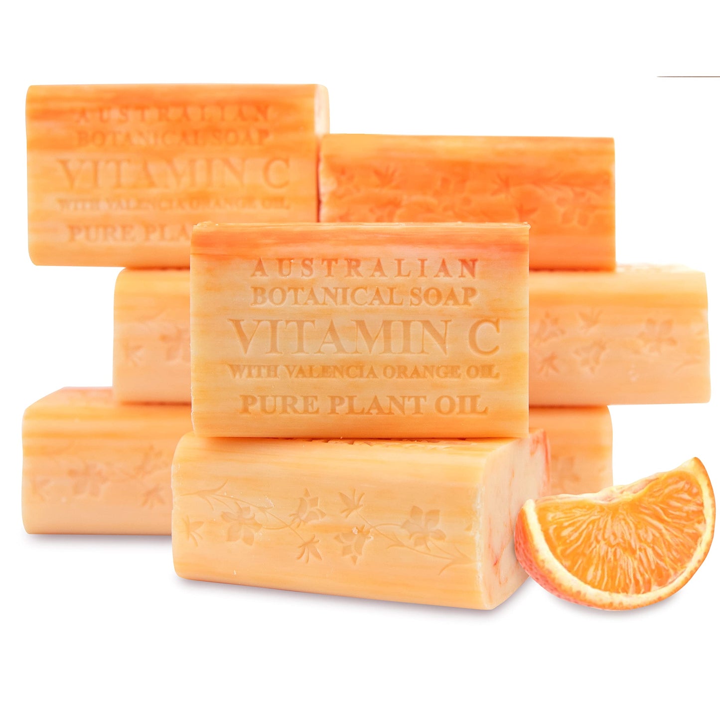 Australian Botanical Soap, 6.6 OZ, Vitamin C and Valencia Orange, Triple Milled Bars made with a Natural Soap Base and Enriched with Organic Shea Beauty & Personal Care Australian Botanical Soap