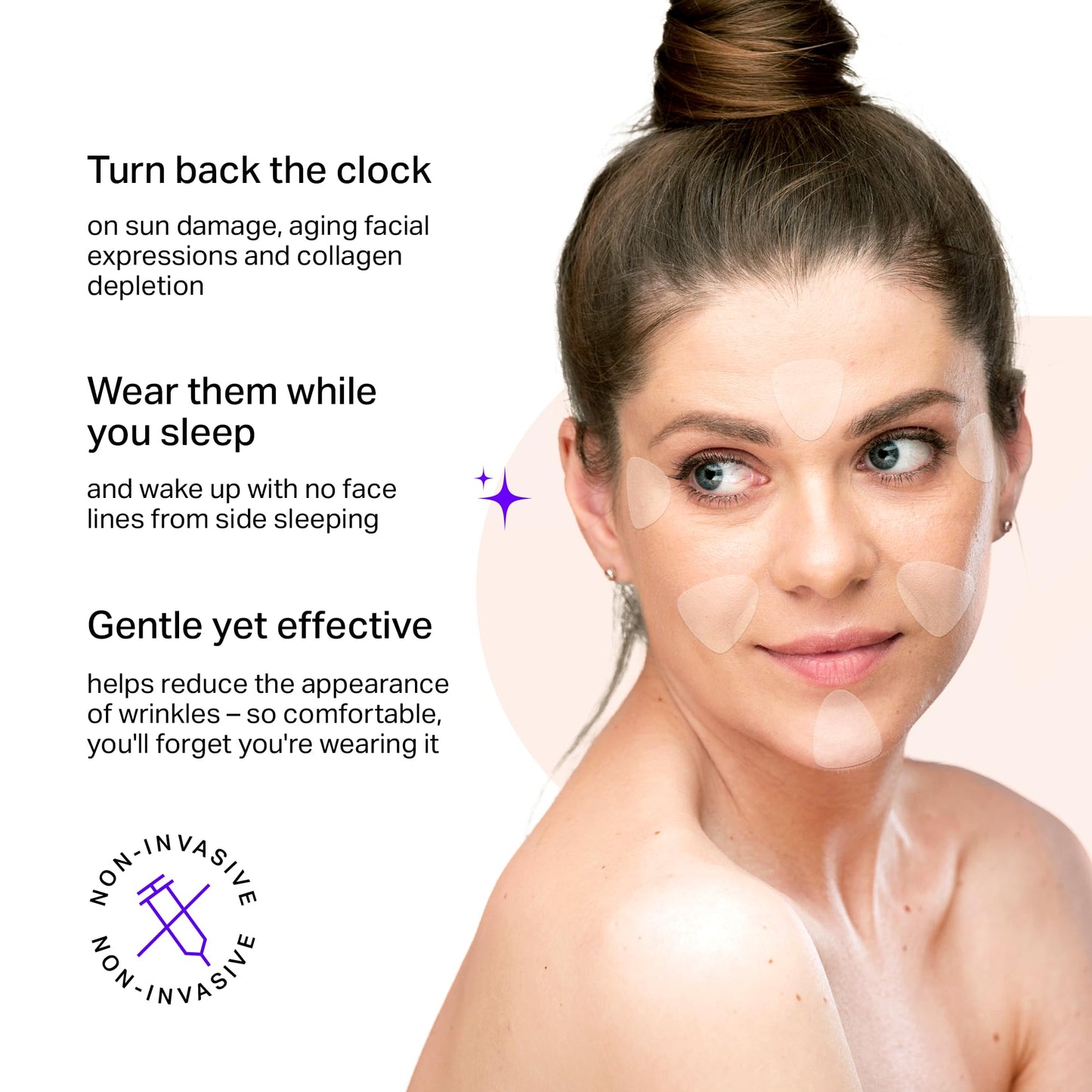BLUMBODY Face, Forehead Wrinkle Patches - Mini Anti-Wrinkle Facial Patches for Eyes, Mouth, Forehead - Triangle Non-Silicone Face Tape for Elevens Beauty & Personal Care BLUMBODY