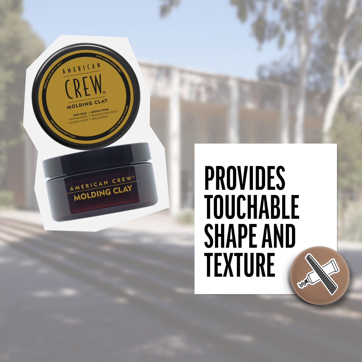 American Crew Men's Hair Molding Clay, Like Styling Gel with Strong Hold & Medium Shine, Stocking Stuffer for Him, 3 oz Beauty & Personal Care AMERICAN CREW