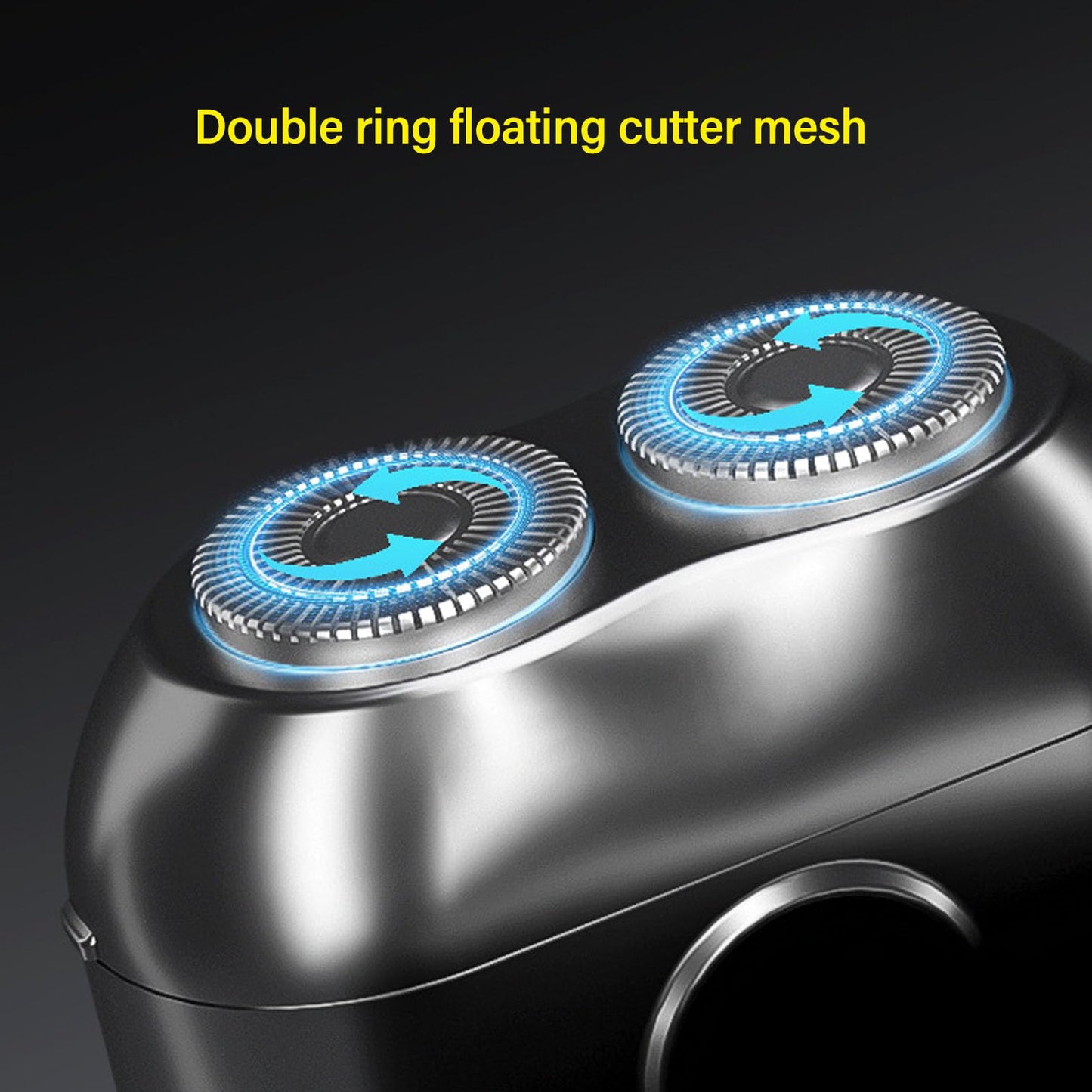 Mini Electric Beard Cutter, Portable Lightweight USB Rechargeable Trimmer with LED Display, Washable Design, Electroplated Silver Beauty and Personal Care YUYTE