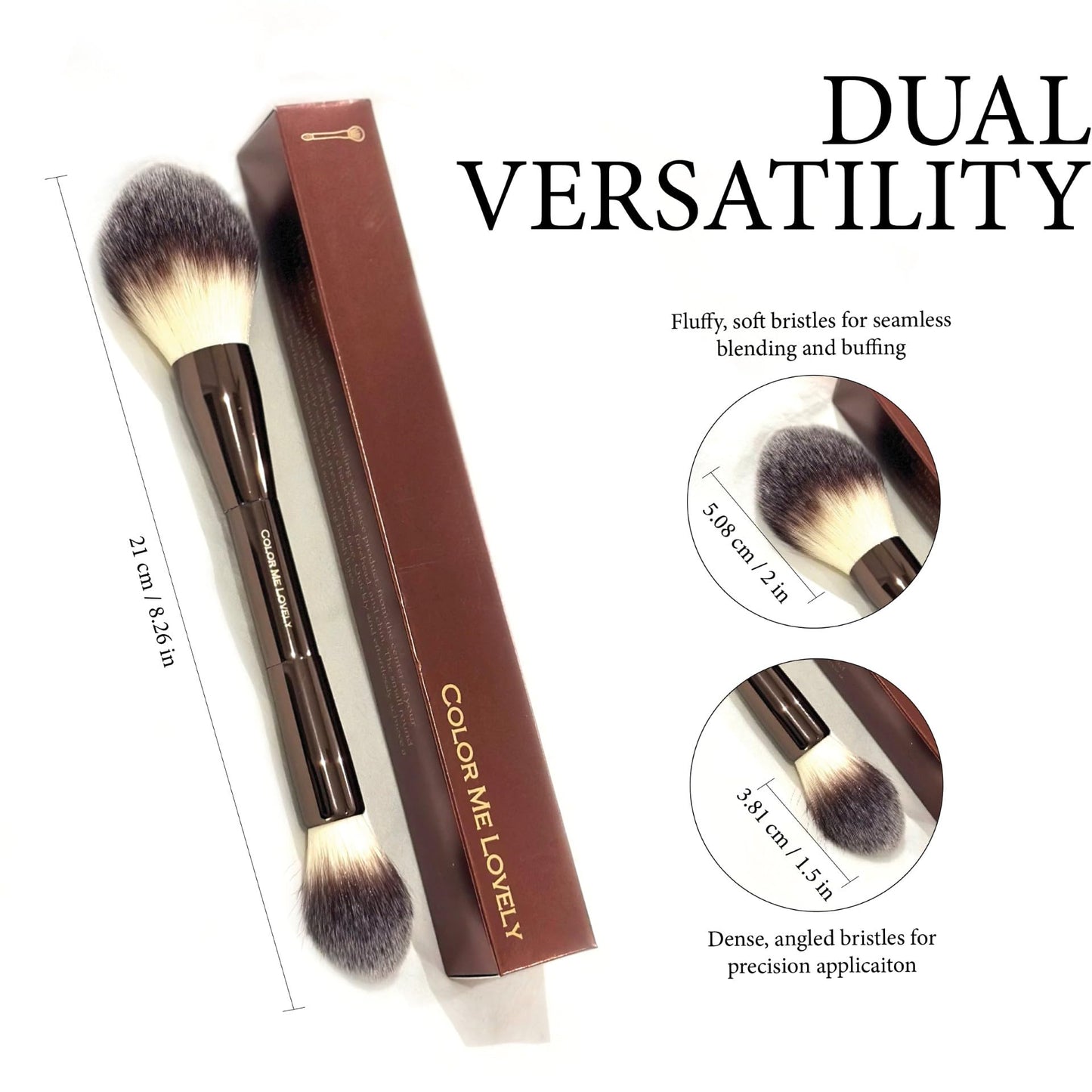 COLOR ME LOVELY Makeup Blending Brush, Double-Sided, Synthetic Bristles Beauty & Personal Care COLOR ME LOVELY