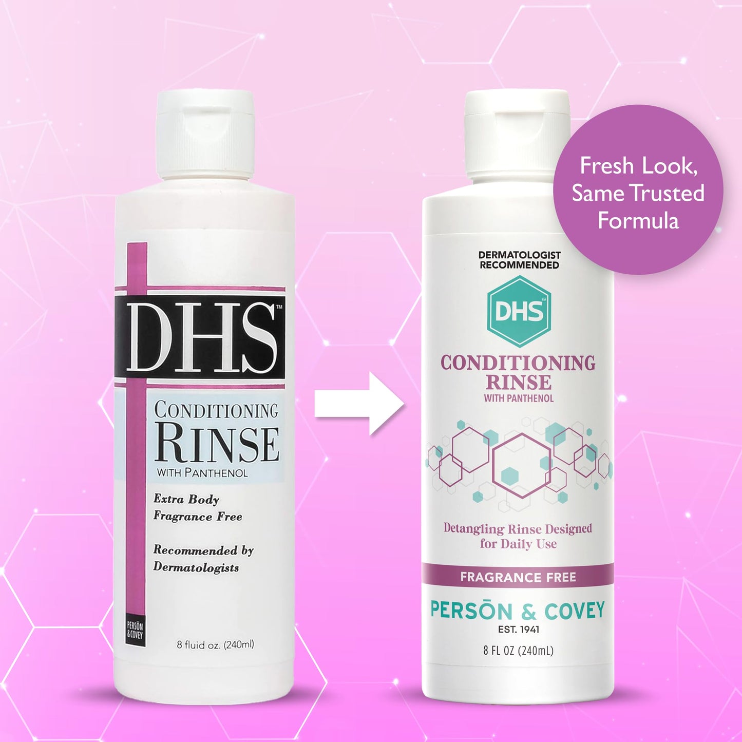 DHS Conditioning Rinse Moisturizing Conditioner - Hydrating and Detangling for Dry, Damaged, or Oily Hair - 2 Pack (8 oz Bottles) Beauty & Personal Care DHS