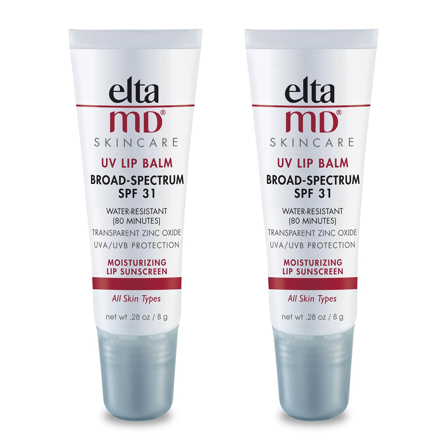 EltaMD UV Lip Balm SPF Sunscreen, Sunscreen Lip Balm with SPF 30+, Protects Dry Cracked Lips, Transparent Zinc Oxide, 0.28 Tube (Pack of 2) Beauty & Personal Care EltaMD