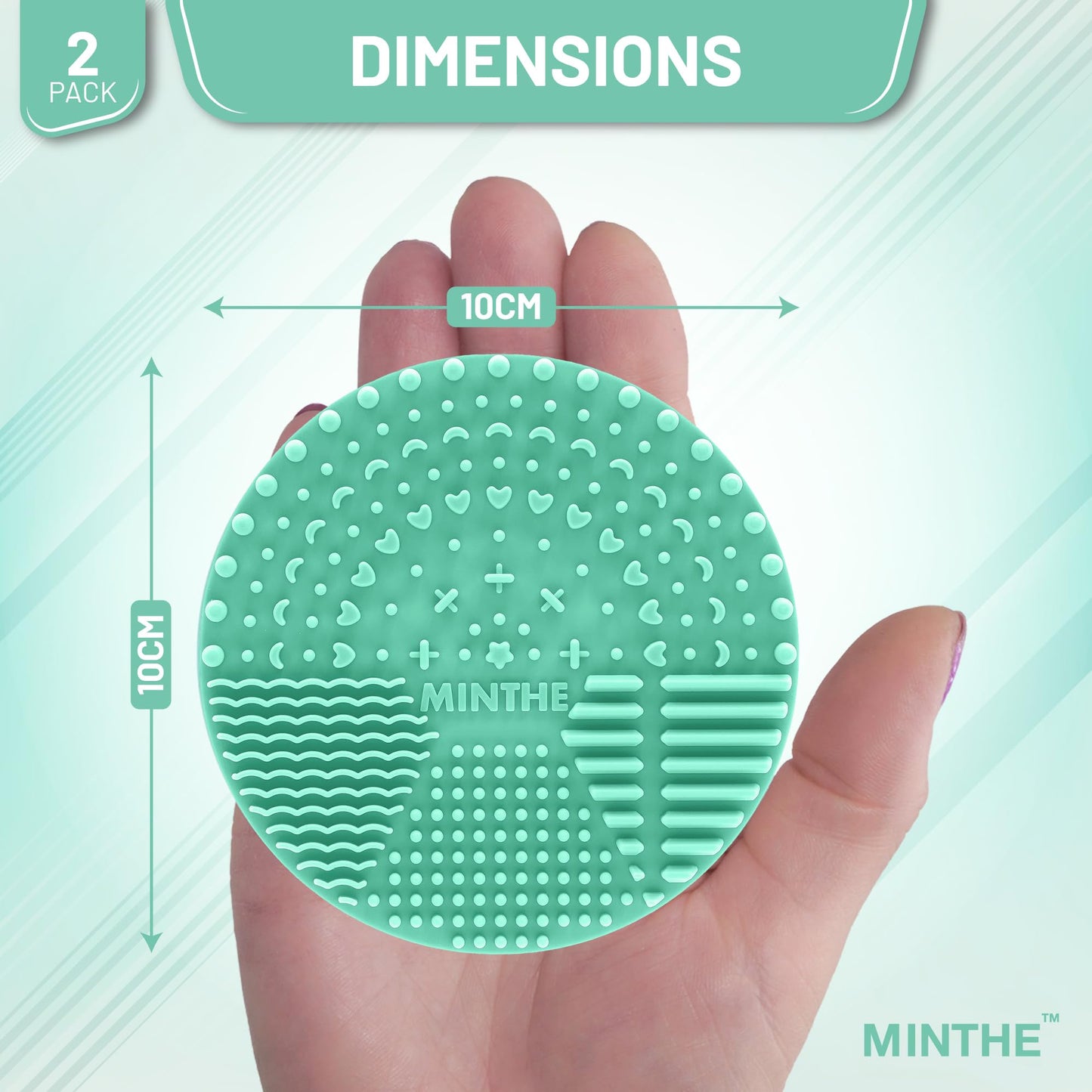 MINTHE™ Makeup Brush Cleaner Mat | 2 Pack | Silicone Make up Cleaning Pad Beauty & Personal Care MINTHE