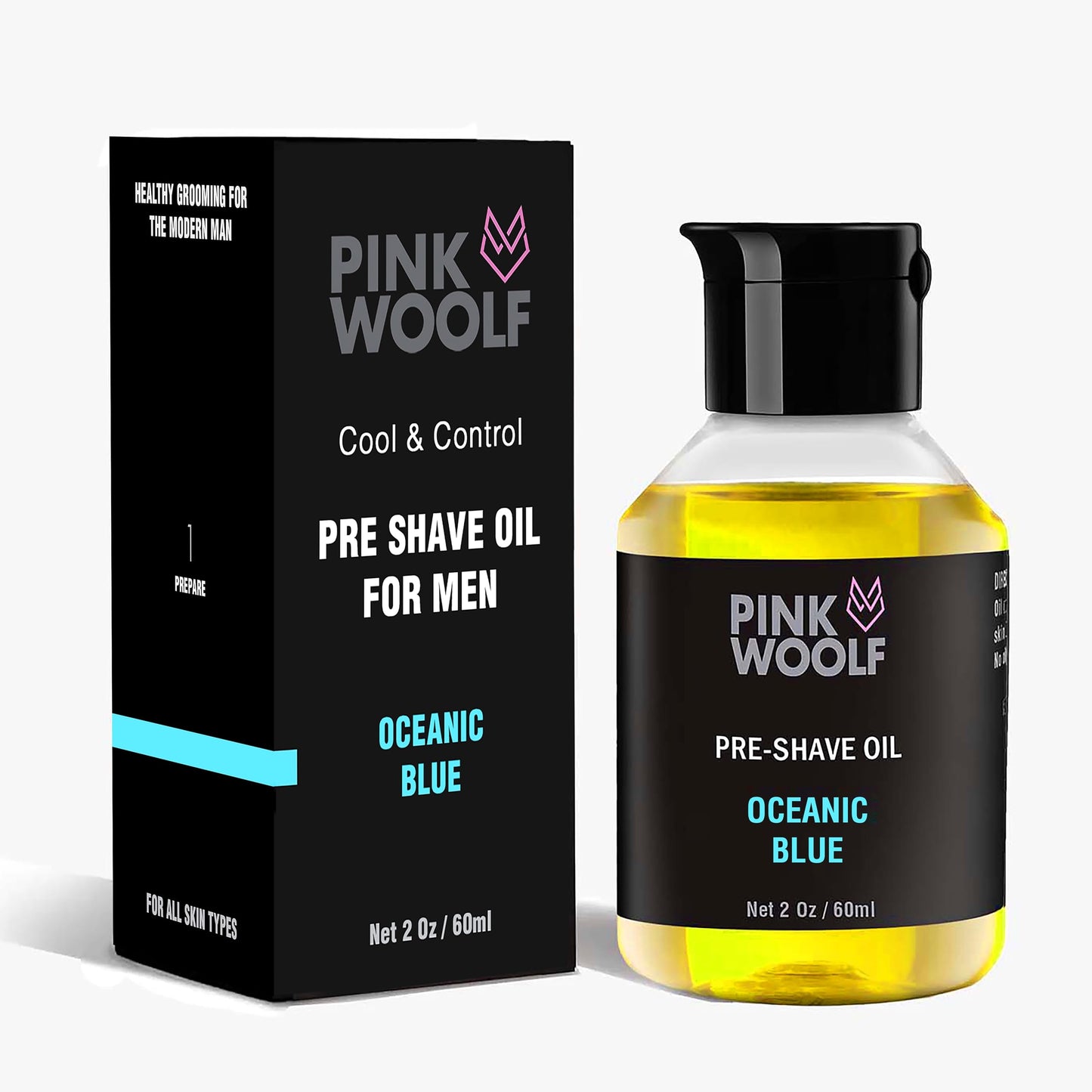 Pink Woolf Pre Shave Oil for Men - Electric & Wet Shave Prep - Helps Reduce Tugging, Razor Burn & Irritation - Razor Glide Oil for Electric Razor Beauty and Personal Care Pink Woolf