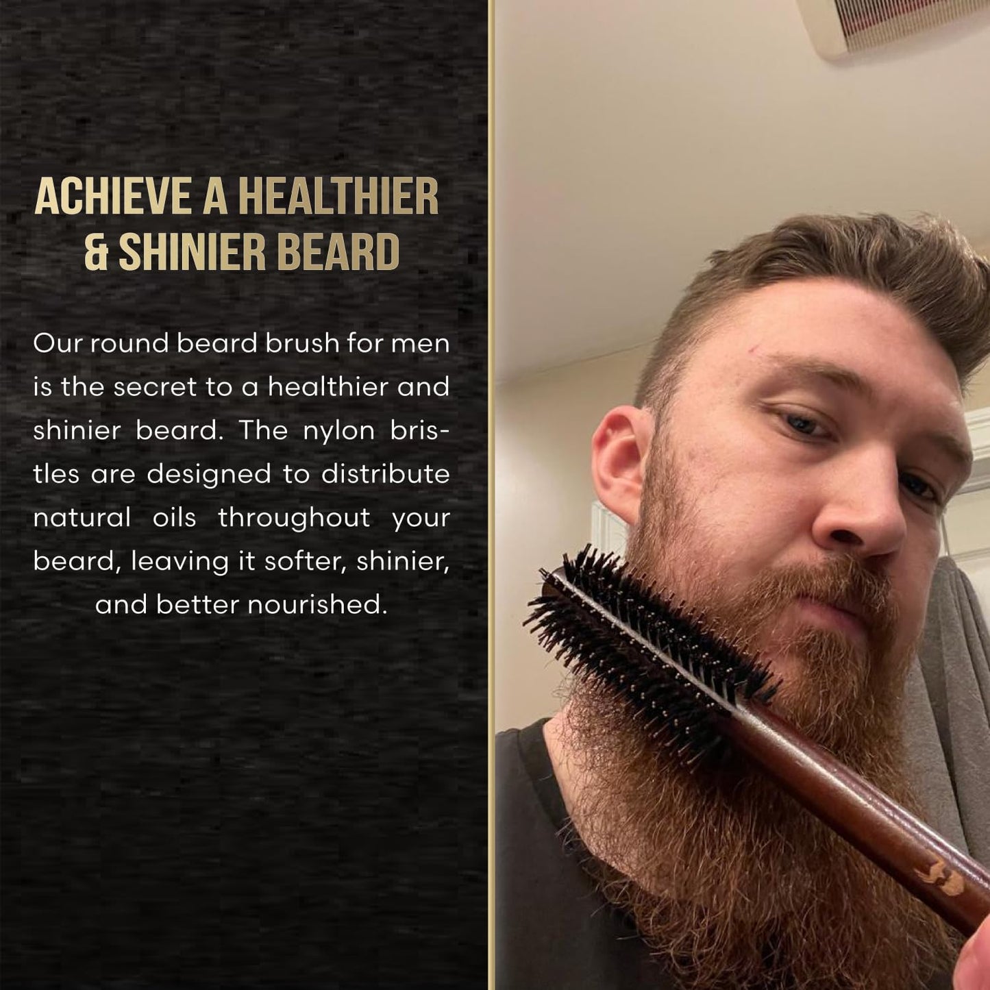 The Beard Struggle Viking Roller Brush - Heat-Resistant Round Hair Brush for Styling Hair or Beard - Reduce Frizz & Tangles - Beard Brush for Men Beauty and Personal Care The Beard Struggle