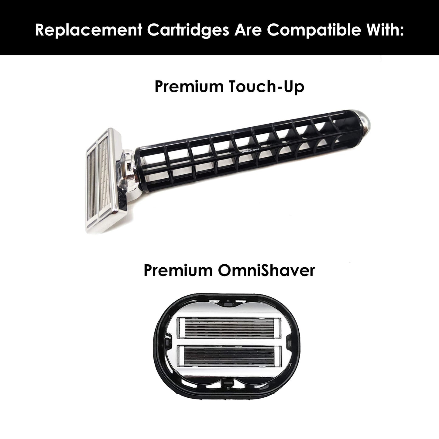 Premium Omnishaver Replacement Cartridge Refill Kit with Blade Removal Tool - Self Cleaning & Self-Stropping Shaving Razors for Men & Women - Safe Beauty and Personal Care OmniShaver