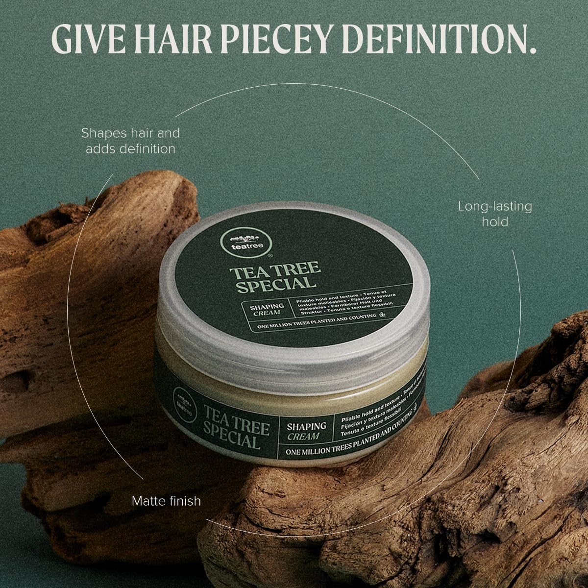 Tea Tree Shaping Cream, Hair Styling Cream, Long-Lasting Hold, Matte Finish, For All Hair Types, 3 oz Beauty & Personal Care Tea Tree