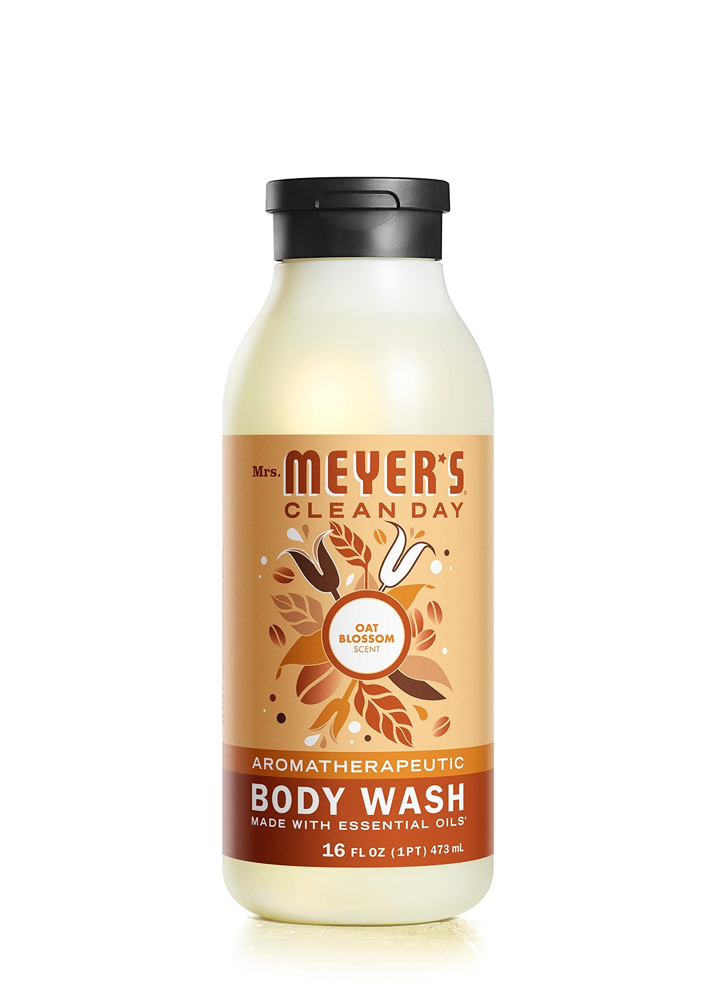 MRS. MEYER'S CLEAN DAY Moisturizing Body Wash for Women and Men, Shower Gel Formula Made with Essential Oils, Oat Blossom Scent, 16 oz Beauty & Personal Care Mrs. MEYER'S
