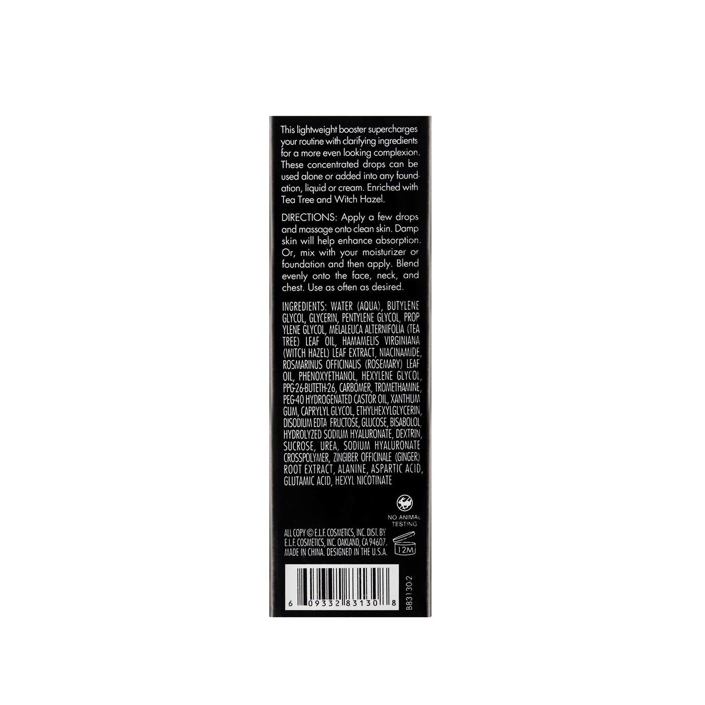 e.l.f. Clarifying Booster Drops, Lightweight, Concentrated, Nourishing, Refreshes, Soothes, Evens Complexion, Infused with Tea Tree Oil and Witch Beauty & Personal Care e.l.f.