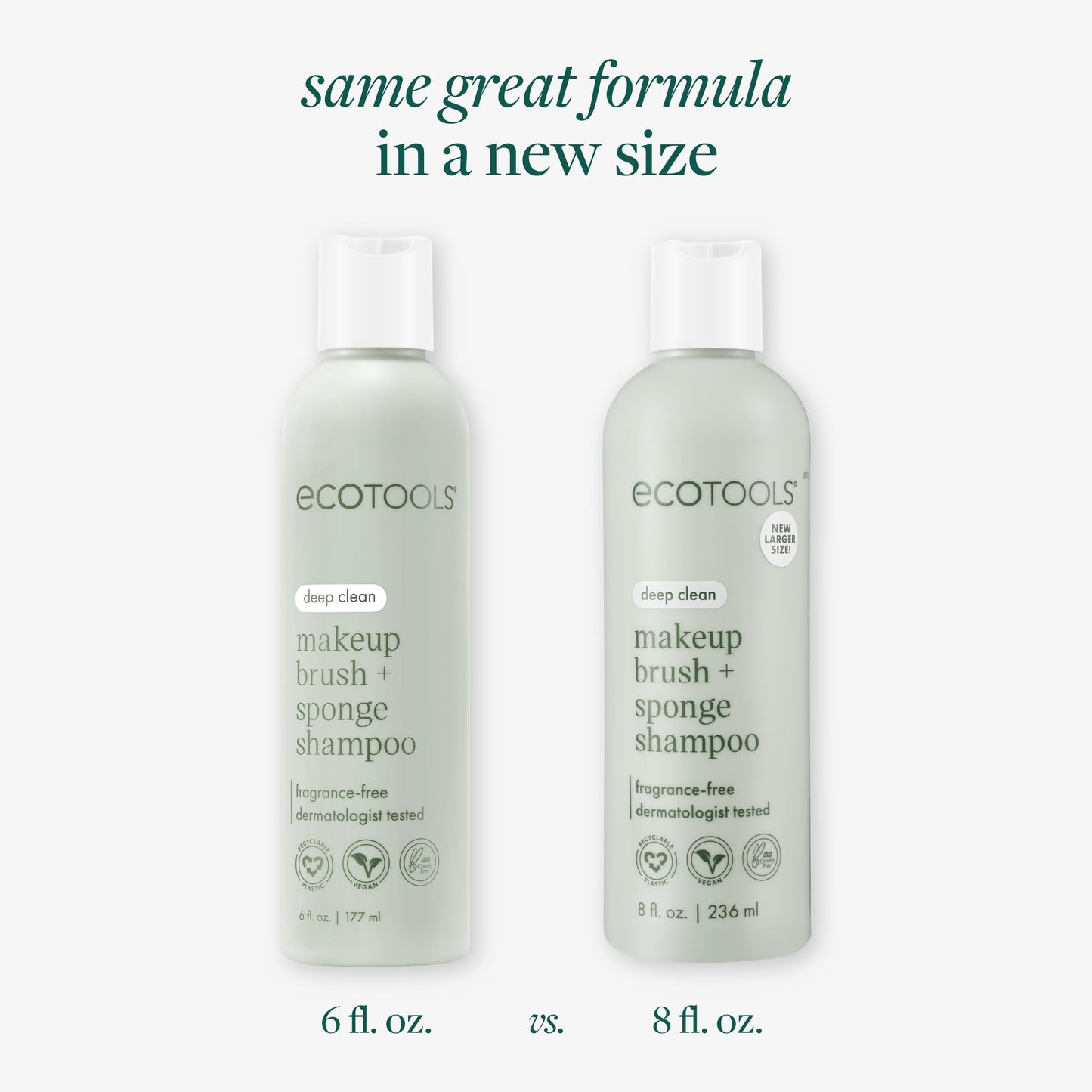 EcoTools Cleanser Shampoo for Makeup Brush/Sponge/Puffs, Remove Makeup & Impurities, Fragrance-Free, No Harsh Chemicals, Vegan & Cruelty-Free, 6 Beauty & Personal Care EcoTools