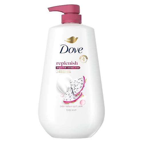 Dove Body Wash Replenish Dragon Fruit and Coconut Cream For 24hr Lotion-Soft Skin Moisturizing Skin Cleanser with No Sulfates No Parabens 30.6 oz Beauty & Personal Care Dove