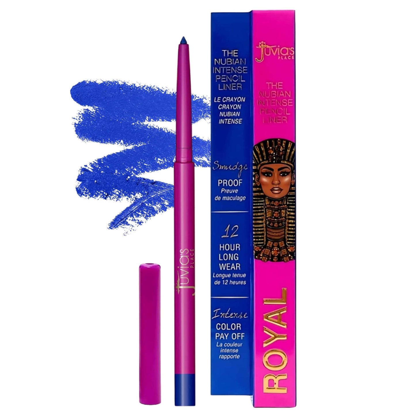 Juvia's Place Nubian Pencil Liner - Mechanical Pencil Liner, Long-lasting Makeup, Blendable, Light & Non-sticky, Compact Makeup (Royal) Beauty & Personal Care Juvia's Place