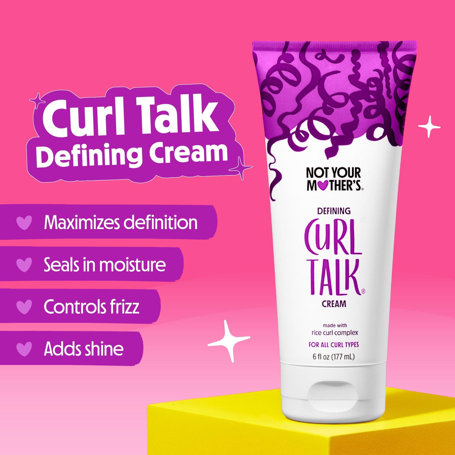 Not Your Mother's Curl Talk Frizz Control Sculpting Gel & Defining Cream (2-Pack) - 6 fl oz Each - Tames Hair Frizz & Maximizes Definition - For All Beauty & Personal Care Not Your Mother's