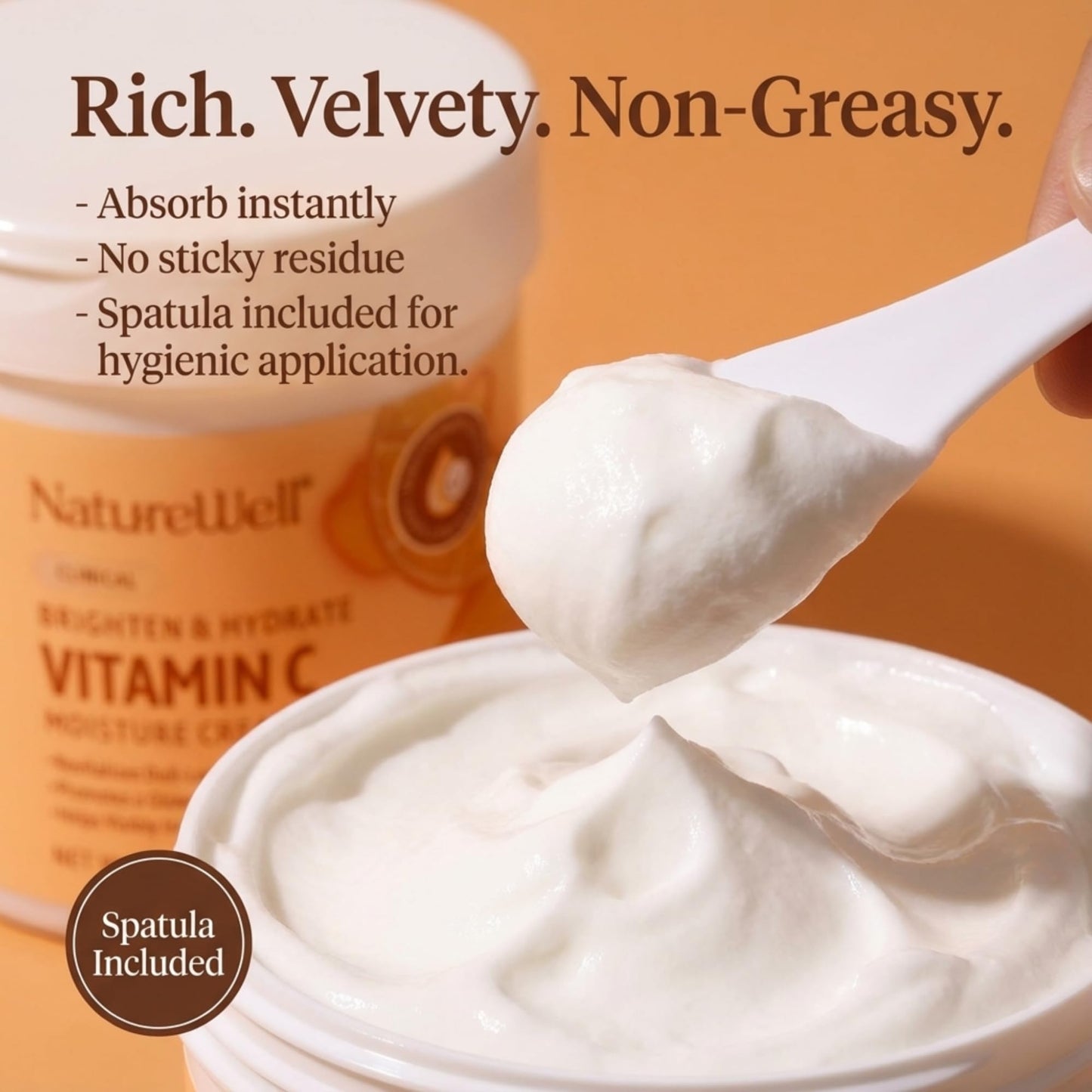 NATURE WELL Vitamin C Brightening Moisturizer Cream - Hydrating Face & Body Lotion with Coconut Oil, Helps Improve Uneven Skin Tone & Dark Spots Beauty & Personal Care NATURE WELL